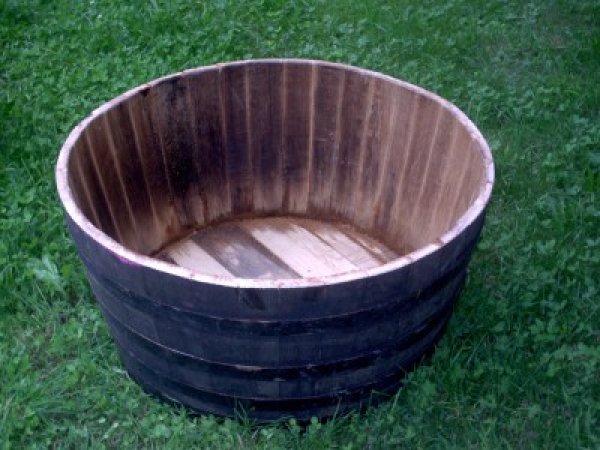 Holzfass 200 Liter, Pflanzkübel 1/2 400 Liter